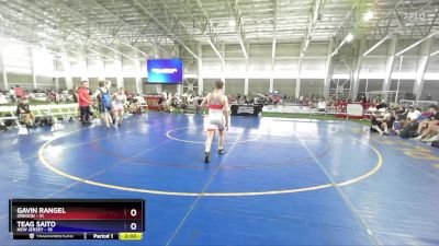 132 lbs 2nd Wrestleback (8 Team) - Gavin Rangel, Oregon vs Teag Saito, New Jersey