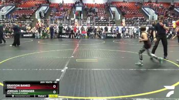 85 lbs Cons. Round 4 - Grayson Banko, Huron WC vs Jordan Carringer, West Michigan Pursuit