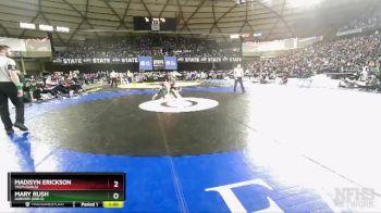 Girls 3A/4A 120 1st Place Match - Madisyn Erickson, Yelm (Girls) vs Mary Rush, Auburn (Girls)