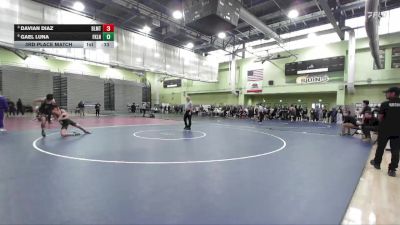 126 lbs 3rd Place Match - Gael Luna, FRANKLIN vs Davian Diaz, BELMONT