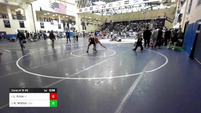 152 lbs Consi Of 16 #2 - Luke Knox, Perkiomen Valley vs Kevin Mallon, Central Bucks West