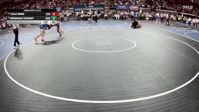 D 1 144 lbs Cons. Round 1 - Brennan Overby, Northshore vs Cole Mire, St. Paul`s