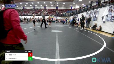 58 lbs Round Of 16 - Konner Hood, Weatherford Youth Wrestling vs River Pearson, Scrap Yard Training