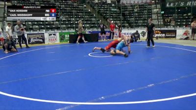 165 lbs 5th Place Match - Dax Koedam, Powerhouse Wrestling Club vs Cael Weisskopf, Moyer Elite