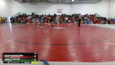 215 lbs Cons. Round 3 - Harold McClain, Fort Lupton vs Jacob Shackelford, Central - Grand Junction