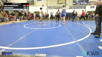 140 lbs Consolation - Reid Schneeberger, Newkirk Takedown Club vs Gabe Mattox, Salina Wrestling Club