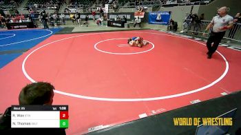 67 lbs Quarterfinal - Rylen Wax, Burnett Trained Wrestling vs Noah Thomas, Sebolt Wrestling Academy