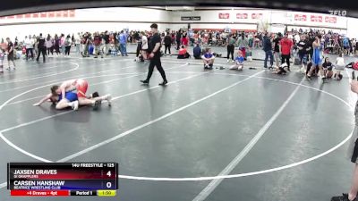 125 lbs Round 2 - Carsen Hanshaw, Beatrice Wrestling Club vs Jaxsen Draves, GI Grapplers