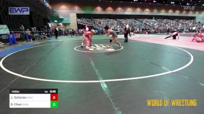 145 lbs Consi Of 32 #1 - Juan Gallardo, Wasco Wrestling vs Bryce Chan, Granite Bay