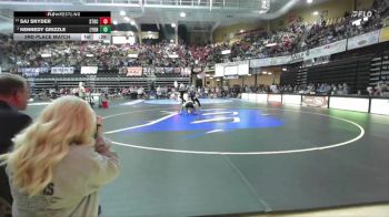 110 lbs 3rd Place Match - Saj Snyder, Stockton HS vs Kennedy Grizzle, Lyons HS