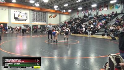 N-13 lbs Semifinal - Gannon O`Shea, NEIWC vs Ryker Heishman, Benton Community Wrestling