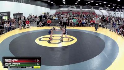 55 lbs 2nd Wrestleback (8 Team) - Emery Sanders, Legacy National vs Teddy Lopez, Team Ohio