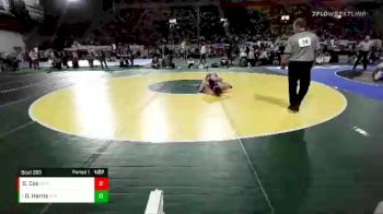 2A 170 lbs Quarterfinal - Declan Harris, Ririe vs Gabriel Cox, New Plymouth