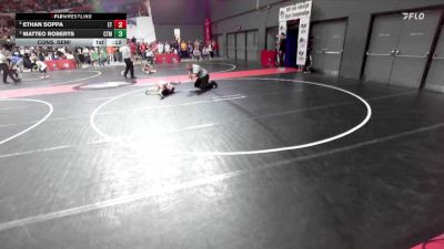 57 lbs Cons. Semi - Matteo Roberts, Monona Grove/McFarland Wrestling Club vs Ethan Soppa, Edgar/Crass Trained
