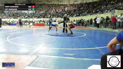 100 lbs Round Of 64 - Tripp Hardison, Verdigris vs Jett Sisemore, Glenpool JH