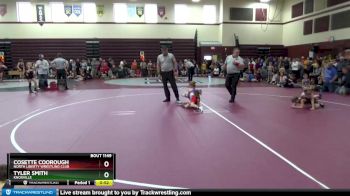 SPW-1 lbs Round 2 - Cosette Coorough, North Liberty Wrestling Club vs Tyler Smith, Knoxville