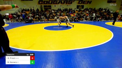 147 lbs Consi Of 4 - Braden Priest, Bakersfield vs Michael Romero, St. John Bosco