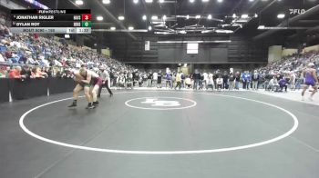 190 lbs Champ. Round 1 - Jonathan Rigler, Hays vs Dylan Roy, DeSoto HS