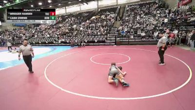 4A 106 lbs Champ. Round 1 - Bridger Hansen, Tooele vs Cash Owens, Sky View