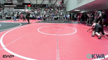 110 lbs Consolation - Griffin Elswick, Collinsville Cardinal Youth Wrestling vs Daniel Rojas, Team Tulsa Wrestling Club