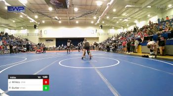 110 lbs 5th Place - Jaxon Wilkey, Jenks Trojan Wrestling Club vs Preston Butler, Hilldale Youth Wrestling Club