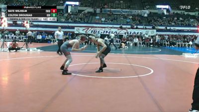 125 lbs Semis & Wb (16 Team) - Colton Drousias, Glenville State University vs Nate Wilhelm, Frostburg State