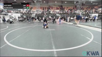 43 lbs Quarterfinal - Nico West, D3 Wrestling Cluib vs Blaire Boyd, Standfast