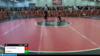 43 lbs Quarterfinal - Matthew Rosemeier, Riverheads Youth Wrestling vs Brody Bauer, Smith Mountain Lake WC