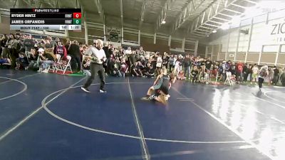 100 lbs Champ. Round 2 - Ryder Hintz, Green River Grapplers Wrestlin vs James Orfanidis, Westlake Wrestling Club