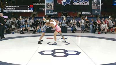 150 lbs Cons. Rd Of 16 - Nico Marchetti, New Jersey vs Luke Banas, Illinois