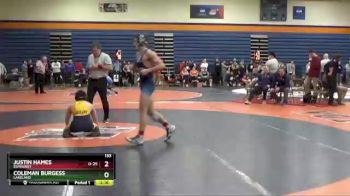 133 lbs Cons. Round 1 - Justin Hames, Elmhurst vs Coleman Burgess, Lakeland