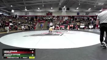 133 lbs Cons. Semi - Aidan Sprague, Indianapolis vs Nicholas Cottone, Millersville