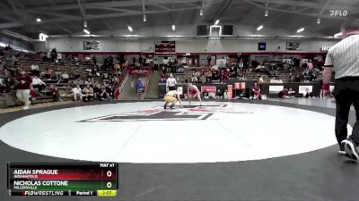 133 lbs Cons. Semi - Aidan Sprague, Indianapolis vs Nicholas Cottone, Millersville