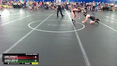 96 lbs Finals (2 Team) - Marko Grillis, Highland Medina vs Luke Stanley, Donahue WA Blue