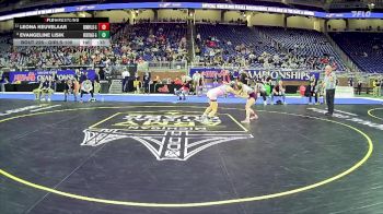 Girls-100 lbs Cons. Round 2 - Leona Keuvelaar, Grandville Hs Girls vs Evangeline Lisik, Heritage Hs Girls