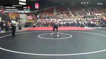 285 lbs Quarterfinal - Osiris Unruh, Meriden - Jefferson West Hs vs Connor Herman, Halstead