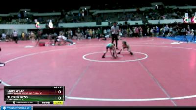 52 lbs Round 1 - Liam Wiley, Great Bridge Wrestling Club vs Tucker Ross, Chesapeake