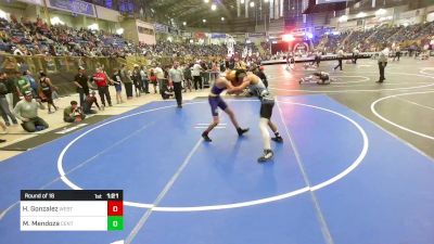 135 lbs Round Of 16 - Hugo Gonzalez, West Grand vs Mario Mendoza, Center Middle School