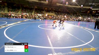 92 lbs Consi Of 8 #1 - Matthew Martinez, Maize vs JULIUS MARK VILLAMIL, Socal Grappling Club