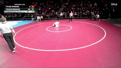 5A 126 lbs 1st Place Match - Kyler Spencer, Spanish Fork vs Mason Bingham, Box Elder