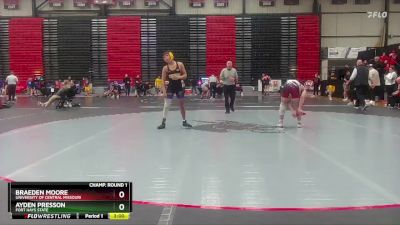 141 lbs Cons. Round 2 - Ayden Presson, Fort Hays State vs Braeden Moore, University Of Central Missouri