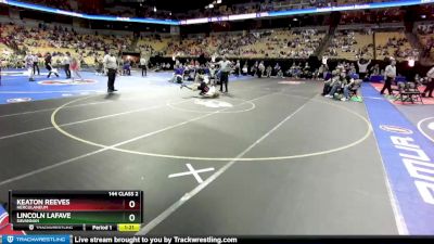 144 Class 2 lbs Quarterfinal - Keaton Reeves, Herculaneum vs Lincoln LaFave, Savannah