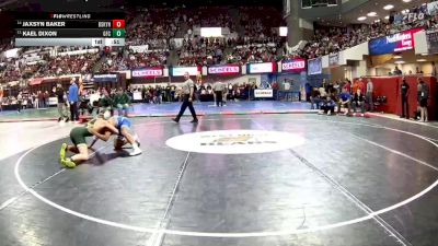 AA - 150 lbs Cons. Round 1 - Jaxsyn Baker, Billings Skyview vs Kael Dixon, Great Falls CMR