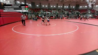 126 lbs Quarterfinal - Noah Zuniga, Wolfforth Frenship vs Salvador Alvarado, Arlington Houston