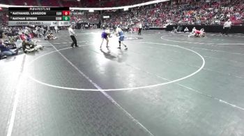 D1-285 lbs Champ. Round 1 - Nathaniel Langdon, Elkhorn Area vs Nathan Stiebs, Germantown