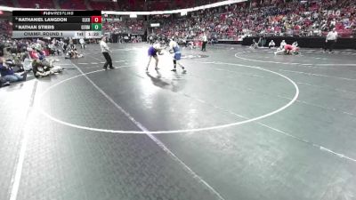 D1-285 lbs Champ. Round 1 - Nathaniel Langdon, Elkhorn Area vs Nathan Stiebs, Germantown