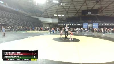 56 lbs Cons. Semi - DeAndre Romero, Victory Wrestling-Central WA vs Finn Harshman, Mat Demon Wrestling Club