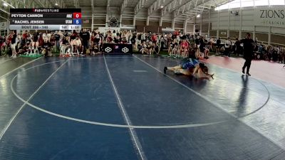 140 lbs Champ. Round 1 - Peyton Cannon, Arizona vs Rachel Jensen, Utah