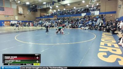 135lbs Cons. Round 5 - Paige McGee, Cheney (Girls) vs Courtney Gills, West Salem