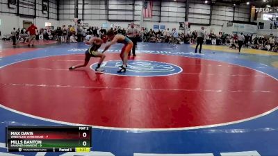 132 lbs Round 2 (4 Team) - Max Davis, WRESTLING WAREHOUSE vs Mills Banton, HANOVER HAWKEYE